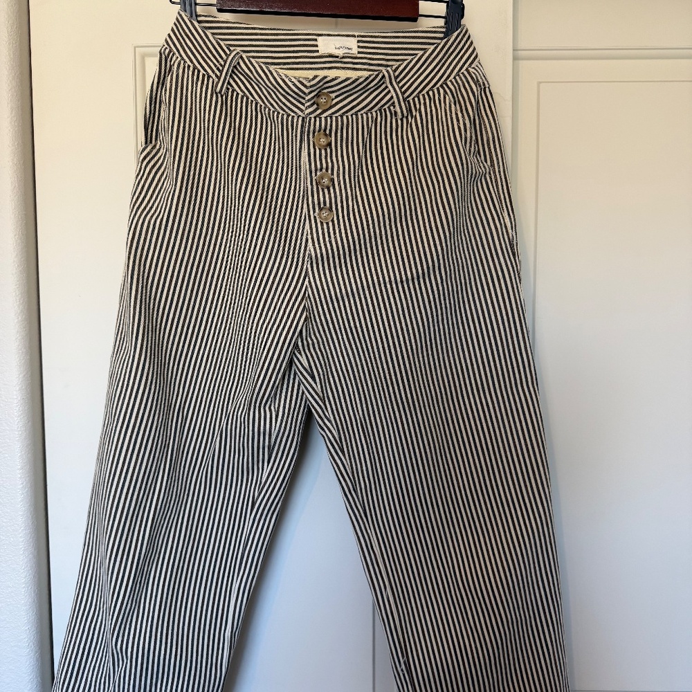 The Korner Railroad Stripe Wide Leg Pants | Size 6 / Medium